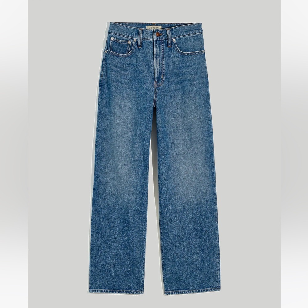 NWT TALLER Madewell Perfect Vintage Wide-Leg Crop Jean in Cresslow Wash, 27 TL